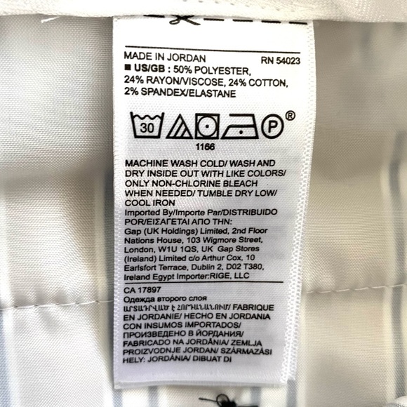 Banana Republic Avery Women’s Pant Ankle Length Beige Striped Size 14 - Picture 9 of 9